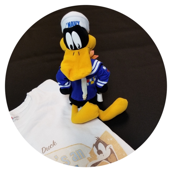 Nanco Navy Military Daffy Duck Sailor Plush 2001